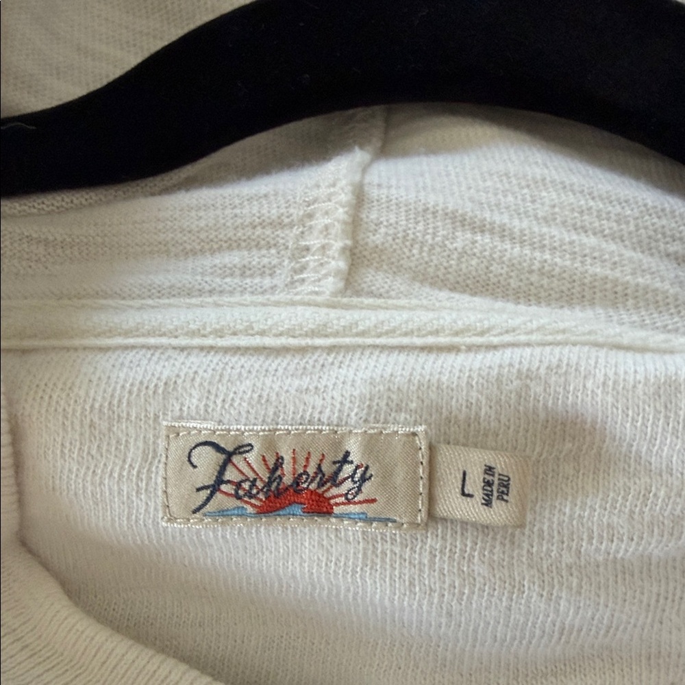 Faherty Multicolor Striped Sunset Lightweight Hoo… - image 3